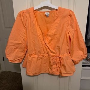 A New Day closed stitch wrap top